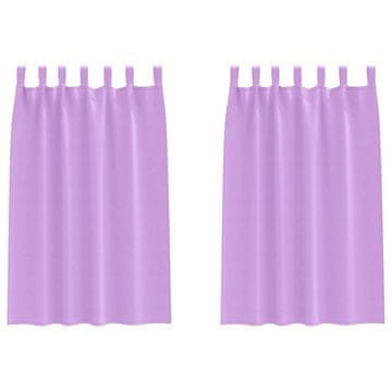 Vidaxl Zavese za zatemnitev z obroči 2 szt. Vijolična 175 x 140 cm