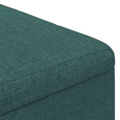 Vidaxl Ottoman s shranjevanjem Temno zelena 60 x 60 x 45 cm blago