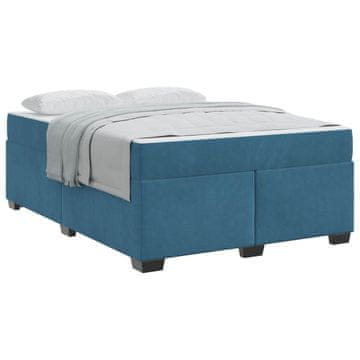 Vidaxl Konstrukcija postelje Temno modra 160 x 200 cm blago