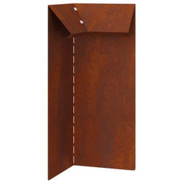 Vidaxl Ograja za polže Rjav 10 x 10 x 25 cm Vremensko odporno jeklo