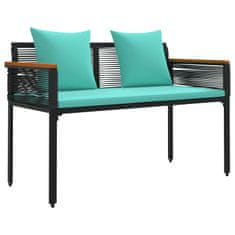 Vidaxl Zunanja klop 2 -Seater 117 x 54 x 74.5 cm poli ratan