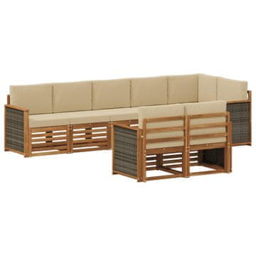 Vidaxl Sedežne garniture Masiven les akacije