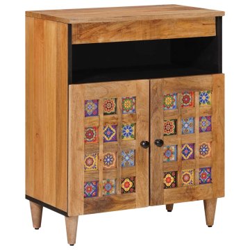 Vidaxl Strani šal Naravna 60 x 33 x 75 cm Masiven les manga