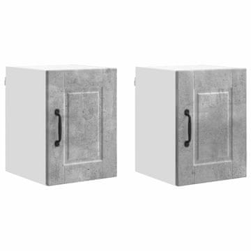 Vidaxl Omarica na steni PORTO 2 szt. Betonsko siva 30 x 31 x 40 cm