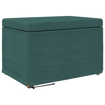 Vidaxl Stolica Temno zelena 61 x 41 x 40 cm Tkanina in obdelano les