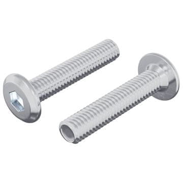 Vidaxl Zaklepni vijak Enobarvno 2 szt. srebrna M6 x 30 mm Jeklo