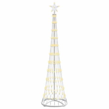 Vidaxl LED božično drevesce Toplo bela 51 x 51 x 190 cm Kovina