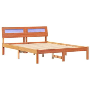 Vidaxl Konstrukcija postelje z vzglavjem Voskast rjav 120 x 190 cm