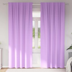 Vidaxl Zavese za zatemnitev z obroči 2 szt. Vijolična 245 x 140 cm