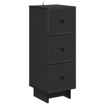 Vidaxl Predalna omara Črna 33 x 34,5 x 90 cm Inženirski les