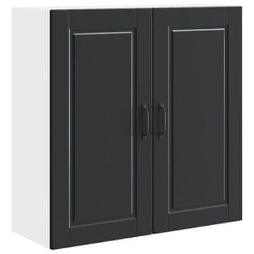Vidaxl Omarica na steni PORTO Črna 80 x 31 x 80 cm Konstruiran les