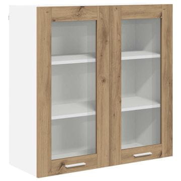 Vidaxl Viseča omarica Umetni hrast 80 x 31 x 80 cm Konstruiran les