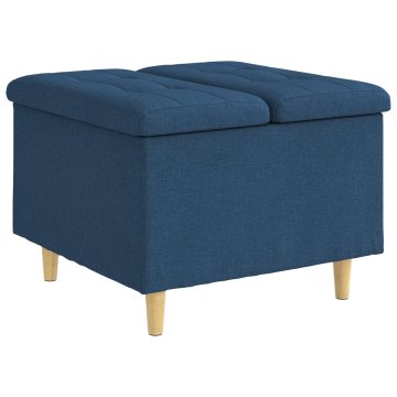 Vidaxl Ottoman s shranjevanjem Modra 60 x 60 x 45 cm blago