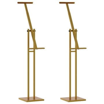 Vidaxl Razstave na sejmih 2 kos Zlata 26,5 x 26,5 x 150 cm Jeklo
