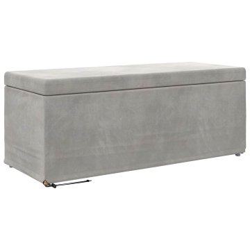 Vidaxl Stolica Svetlo siva 101 x 41 x 40 cm Samet in Umetno Leseno