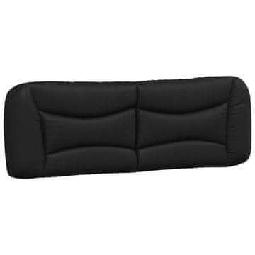Vidaxl Blazina za vzglavje Hvar črna 152 cm umetno usnje