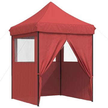 Vidaxl Zabavni šotor 200 x 200 x 306 cm Burgundija Oxford tkanina