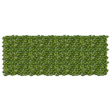 Vidaxl Ograja za balkon z listi Zelena in Rumena 200 x 75 cm