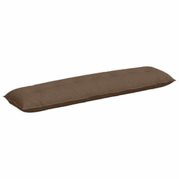 Vidaxl Poglavni vzglavnik Rjava 200 x 19 x 50 cm blago