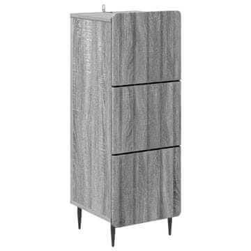 Vidaxl Predalna omara 33 x 34,5 x 92 cm Inženirski les Siva Sonoma