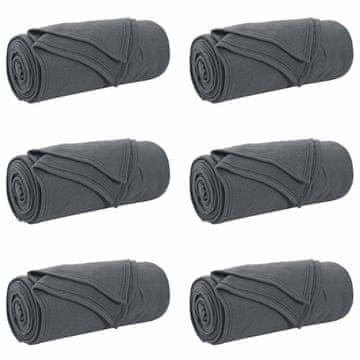 Vidaxl Obloge 6 szt. Temno siva 200 x 150 cm Flis