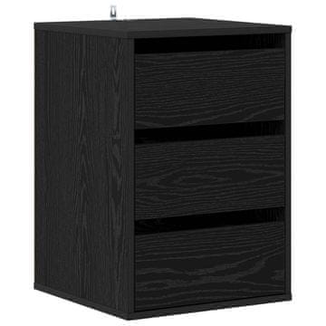 Vidaxl Predalna omara Črna Orehovina 41 x 40 x 58 cm Konstruiran les