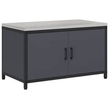 Vidaxl Shramba za kuhinjo HATTEM Antracit 90 x 50 x 53 cm Jeklo