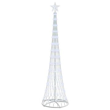 Vidaxl LED božično drevesce med 290 LED Hladno bela 250 cm Kovina