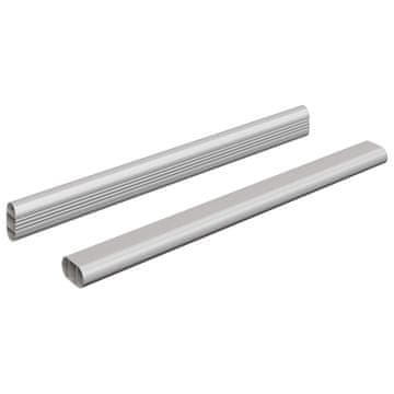 Vidaxl Palica za omaro 2 szt. srebrna 316 x 15 x 29 mm