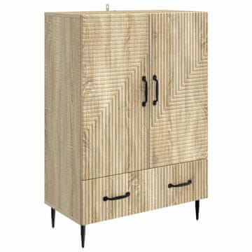 Vidaxl Strani šal Sonoma hrast 66 x 34,5 x 95 cm Inženirski les