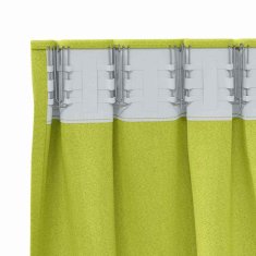Vidaxl Zavese za zatemnitev z obroči 2 szt. Zelena 225 x 140 cm