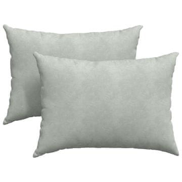Vidaxl Blazine za kavč 2 szt. Svetlo siva 70 x 50 cm Žametna tkanina