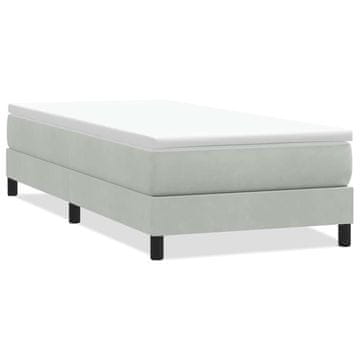 Vidaxl Box Spring postelja brez vzmetnico svetlo siva 100x220 cm žamet