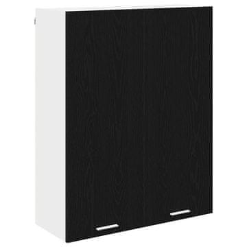 Vidaxl Viseča omarica Črna Orehovina 80 x 31 x 100 cm Konstruiran les