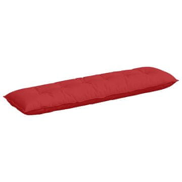 Vidaxl Poglavni vzglavnik Rdeča 180 x 19 x 50 cm blago