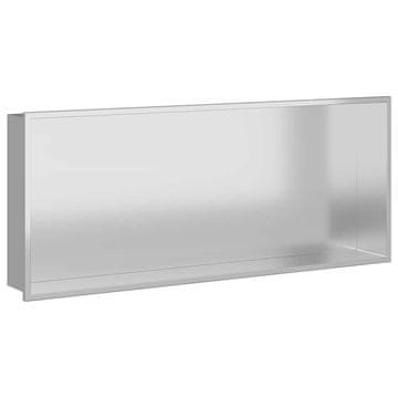 Vidaxl Tuš niša srebrna 75 x 30 x 9,5 cm Nerjaveče jeklo