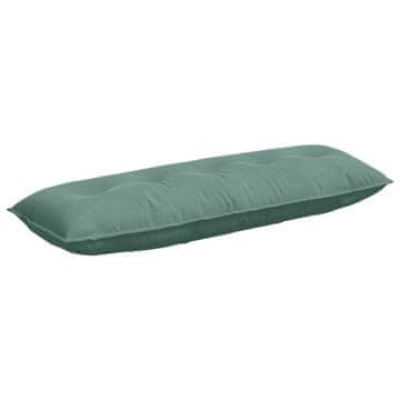 Vidaxl Poglavni vzglavnik Morsko zelena 140 x 50 cm Žametna tkanina