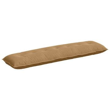 Vidaxl Poglavni vzglavnik Rjava 200 x 50 cm Žametna tkanina