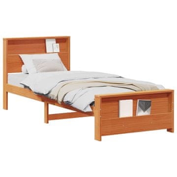 Vidaxl Konstrukcija postelje Voskast rjav 80 x 200 cm Konstruiran les