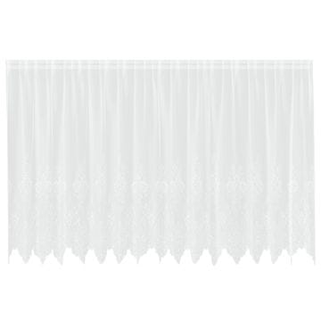 Vidaxl Čipkasta Zavesa z zavesami Bela 160 x 400 cm Poliester