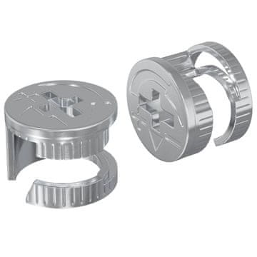 Vidaxl Matice z zamikom 2 szt. srebrna 15 x 11,5 mm Kovina