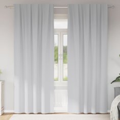 Vidaxl Zavese za zatemnitev z obroči 2 szt. Bleda siva 245 x 140 cm