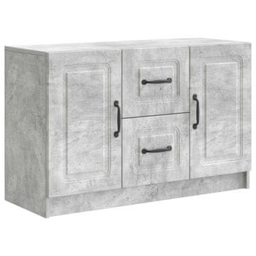 Vidaxl Strani šal Betonsko siva 89 x 34,5 x 57 cm Inženirski les