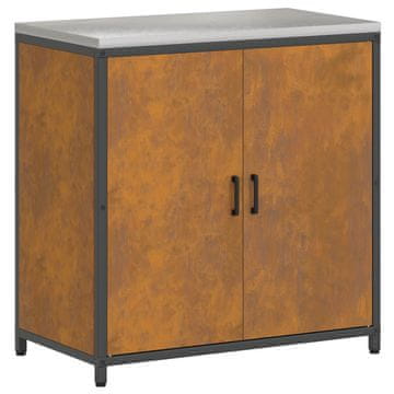 Vidaxl Shramba za kuhinjo HATTEM Rjav 90 x 50 x 92 cm Jeklo