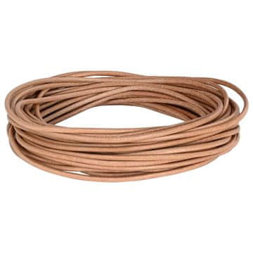 Vidaxl Usnjena vrvica Rjava Ø2,5 mm x 10 m Usnje