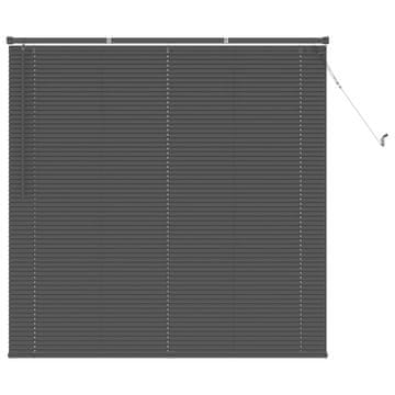 Vidaxl Venecijanska žaluzija Srebrno siva 150 x 150 cm 25 mm PVC