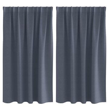 Vidaxl Zavese za zatemnitev z obroči 2 szt. Antracit 140 x 140 cm