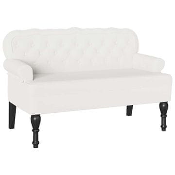 Vidaxl Chesterfield klop Bela 119,5 x 64,5 x 75 cm Umjetno usnje