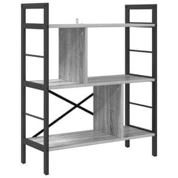 Vidaxl Knjižna polica Siva Sonoma 75 x 30 x 91 cm Konstruiran les
