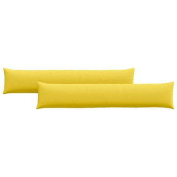 Vidaxl Blazine za kavč 2 szt. Svetlo rumena 200 x 40 cm blago